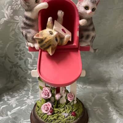 Bradford Exchange Love Letters Purr-Fect Cat Collection Sculpture 