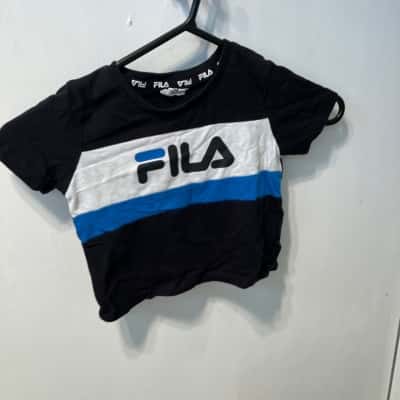 Fila Kids  Size 1 Tee Black  / Blue / White 