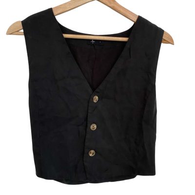 Thrills Womens  Vest Size 8 Black  
