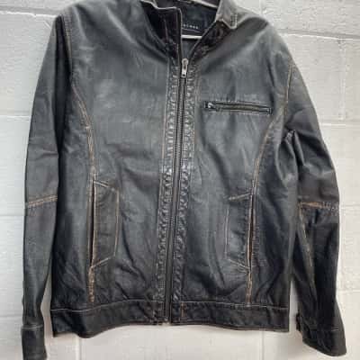 Tarocash Mens  Size S Leather Jacket Black  
