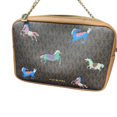 Michael Kors Womens ‘year of the horse’ 23cm Cross Body Bag Brown 