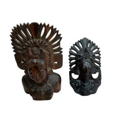 Indonesian Goddess - Hand-Carved  