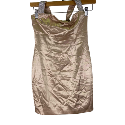 Meshki Size S Rose Gold Halter Mini Dress