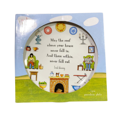 Red tractor designs by Rachael Flynn, 23cm porcelain plate 