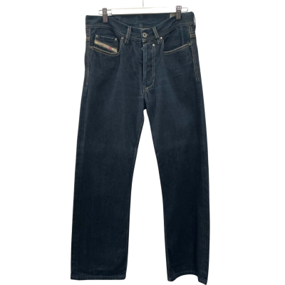 Diesel Mens Size 30 Navy Blue button fly jeans