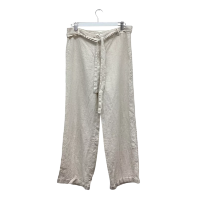 Marks & Spencer Beige Linen Wide Leg Pants Size 12