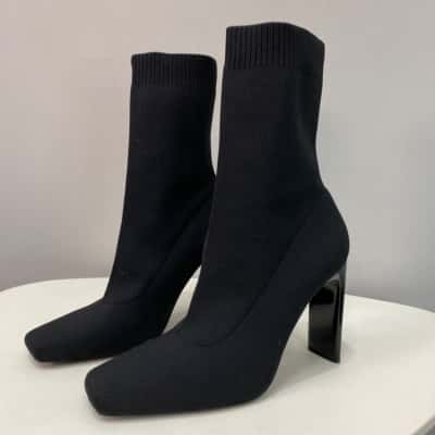 Zara Womens Size 8 - 8.5 (39) Stretch Boots Black  
