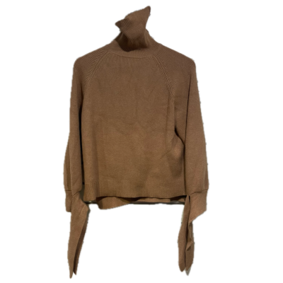 Madison The Label Womens  Size XS Turtleneck Jumper Beige / Brown 