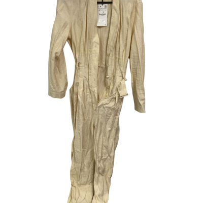 Zara Womens  Size L Bodysuit Cream 