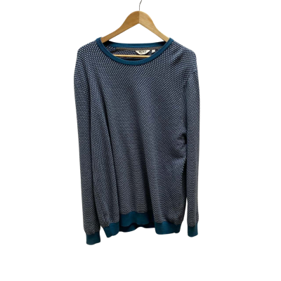 Blaq Mens Size XXL Teal Pattern Jumper