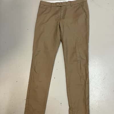 Blaq Mens  Size 34 Straight Leg Pants Beige 