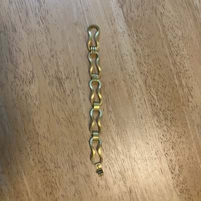 Vintage German Gold-tone modernist link bracelet