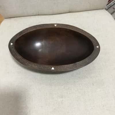 Traditional Pacific island hand carved Kava bowl