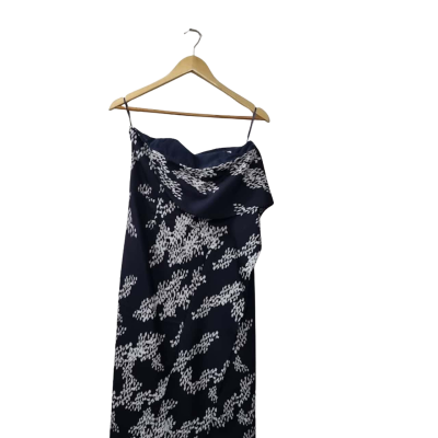 Keepsake the Label Women's Size M Sleeveless Dress  Navy Blue / Pattern / White 