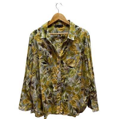 David Lawrence Womens  Size 16 Green and Yellow Shirt