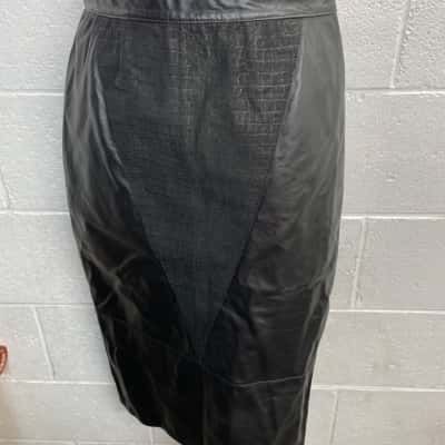 Hyde and chic Adelaide  Womens  Size 10 Leather Skirt Black  