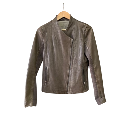 Zadig & Voltaire Womens  Size M Leather Jacket Brown 
