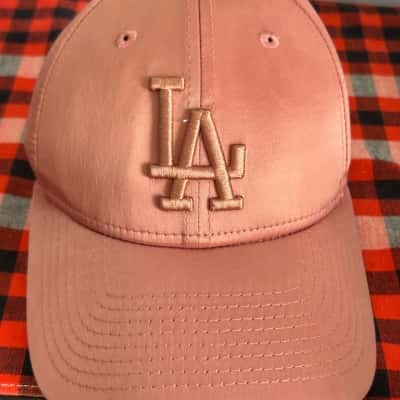 Women’s New Era 9FORTY NBL LA Dodgers Pink Satin Hat (B23)