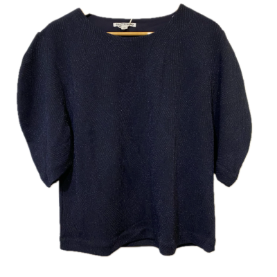 Country Road Womens Top Size XL Navy Blue Metallic Sparkly
