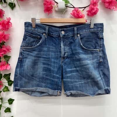Citizens of Humanity Womens Denim Shorts Size 27 Blue 
