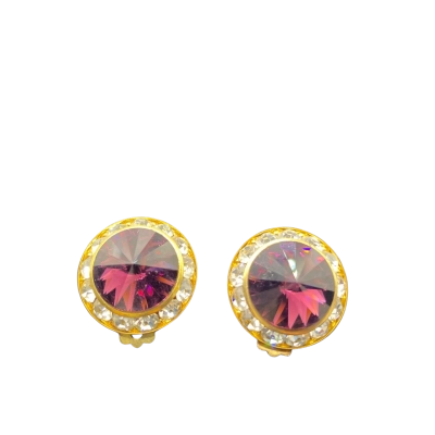  Women’s Earrings Gold / Maroon 
