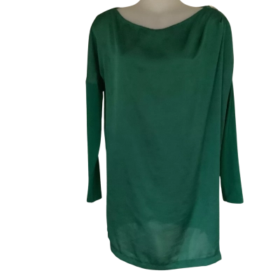 Stile Benetton   Long Sleeve Shift Dress/ Tunic.  Emerald Green.   Size L 