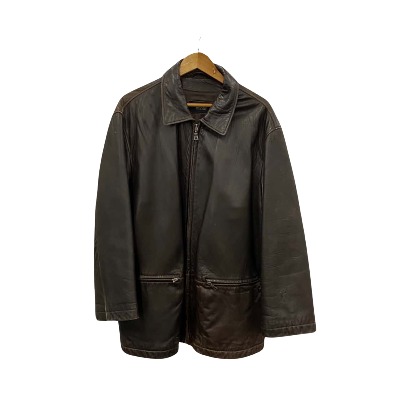 Hugo Boss Mens Size L / M Front Zipper / Leather Jacket