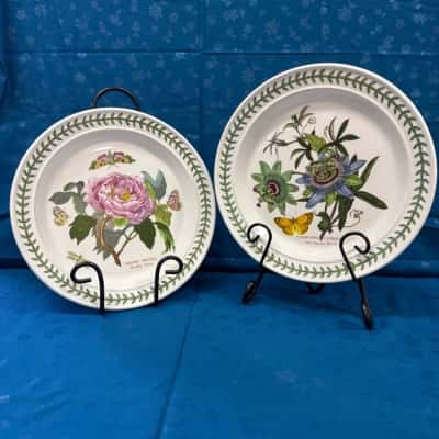 Portmeirion. The Botanic Garden. Two Dinner Plates. 