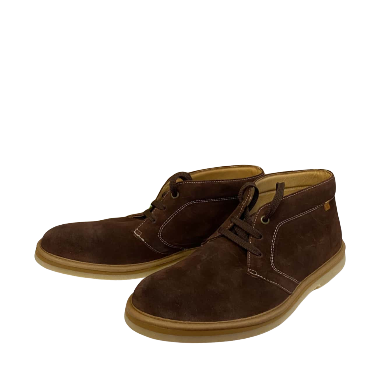 El Naturalista Men’s Chocolate Silk Suede Lumbier Shoes New