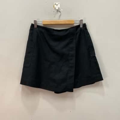 Uniqlo Womens  Linen blend Size M Skort Black  