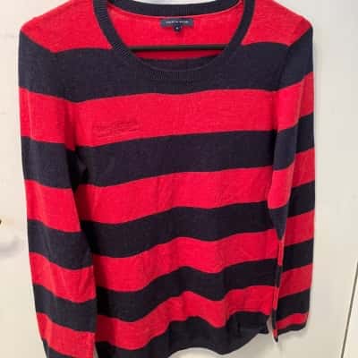 Tommy Hilfiger Womens  Size M Long Sleeve Shirt Navy Blue / Red / Striped 