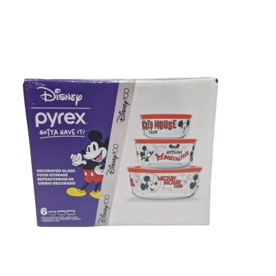 Disney pyrex decorated glass food storage