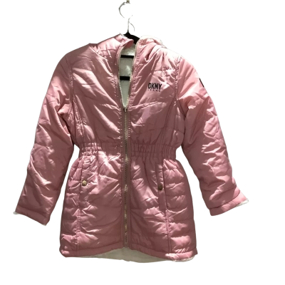 DKNY Jeans Kids  Size 7 / 8  Cream / Pink  Reversable Jacket (Super soft cream Inner)    NWOT