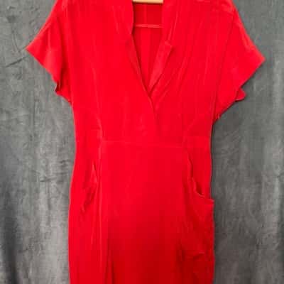 See By Chloé Womens  Size 12 Red Silk Dress