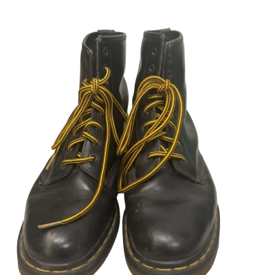  Unisex Dr Martins Size 7 Boots Black  / Brown / Yellow 