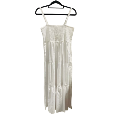 BNWT Cotton On Womens White Size L Maternity Friendly Midi Dress 