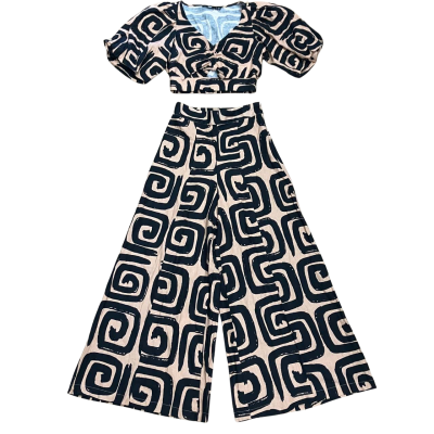 Sportsgirl Linen Mix Set  Size 6 Black  / Brown 