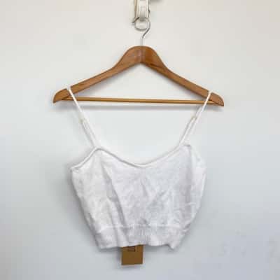 DRICOPER Ecru Marcia Knit Tank Top  Size L 