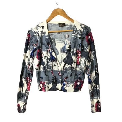 Women’s Size XL Multicoloured Print Gabriella Frattini Cardigan 
