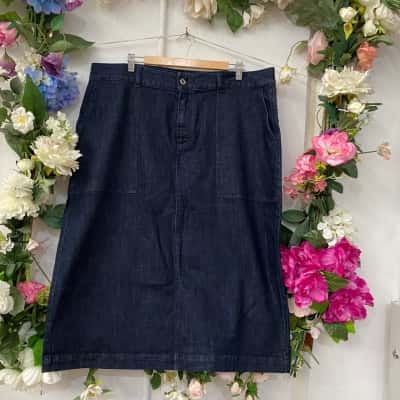 Trenery Womens  Size 18 Denim Skirt Blue 