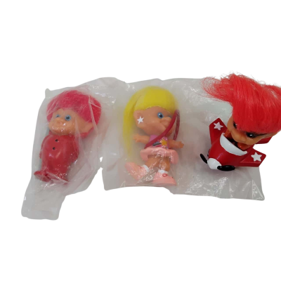3 Vintage Troll Dolls