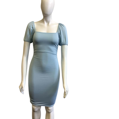 BNWT Mooloola Women's Size 6 Short Sleeved Mini Bodycon Dress Light Blue 
