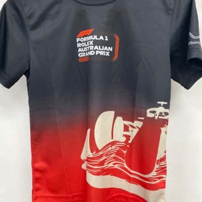 F1 Australian Grand Prix Kids  Size 8 Sport Top Black  / Red 