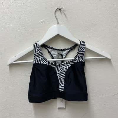 Natatio Women's Size 8 Bikini Set Black / White 