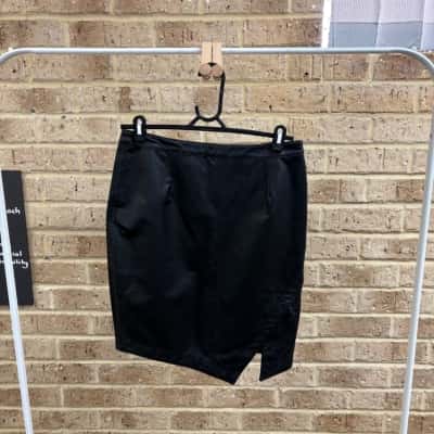 Portmans Womens black leather skirt Size 12 