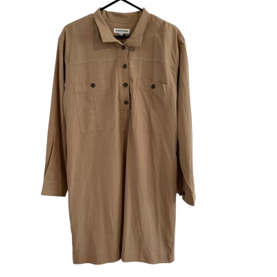 Country Road Womens  Size 12 Long Sleeve Dress Light Camel Brown RRP $199