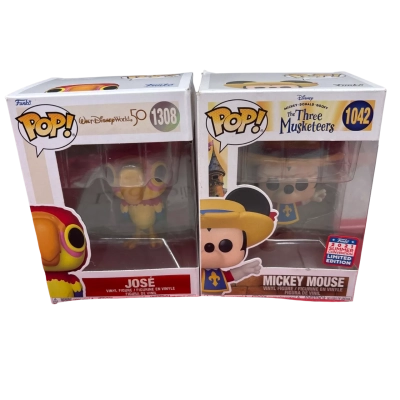 FUNKO POP! Mickey Mouse & JOSE *NEW STILL IN PACKAGING 