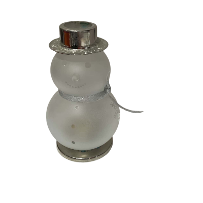 DUSK- Snowman Frosted Glass Tea Light Holder 