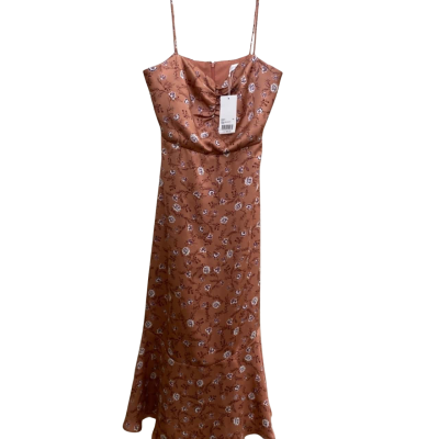 BNWT Kookai Womens  Size 38 Casual Dress Brown / Floral 