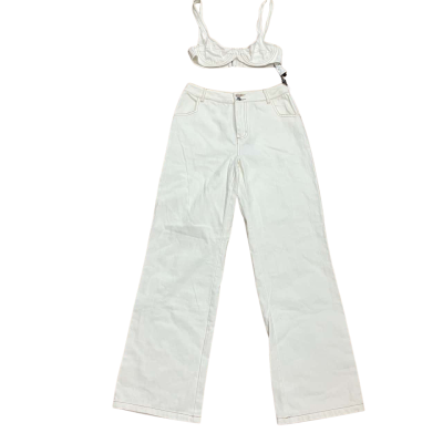 White Fox True For You Crop & Power Play Pants BNWT  Size S Off White 